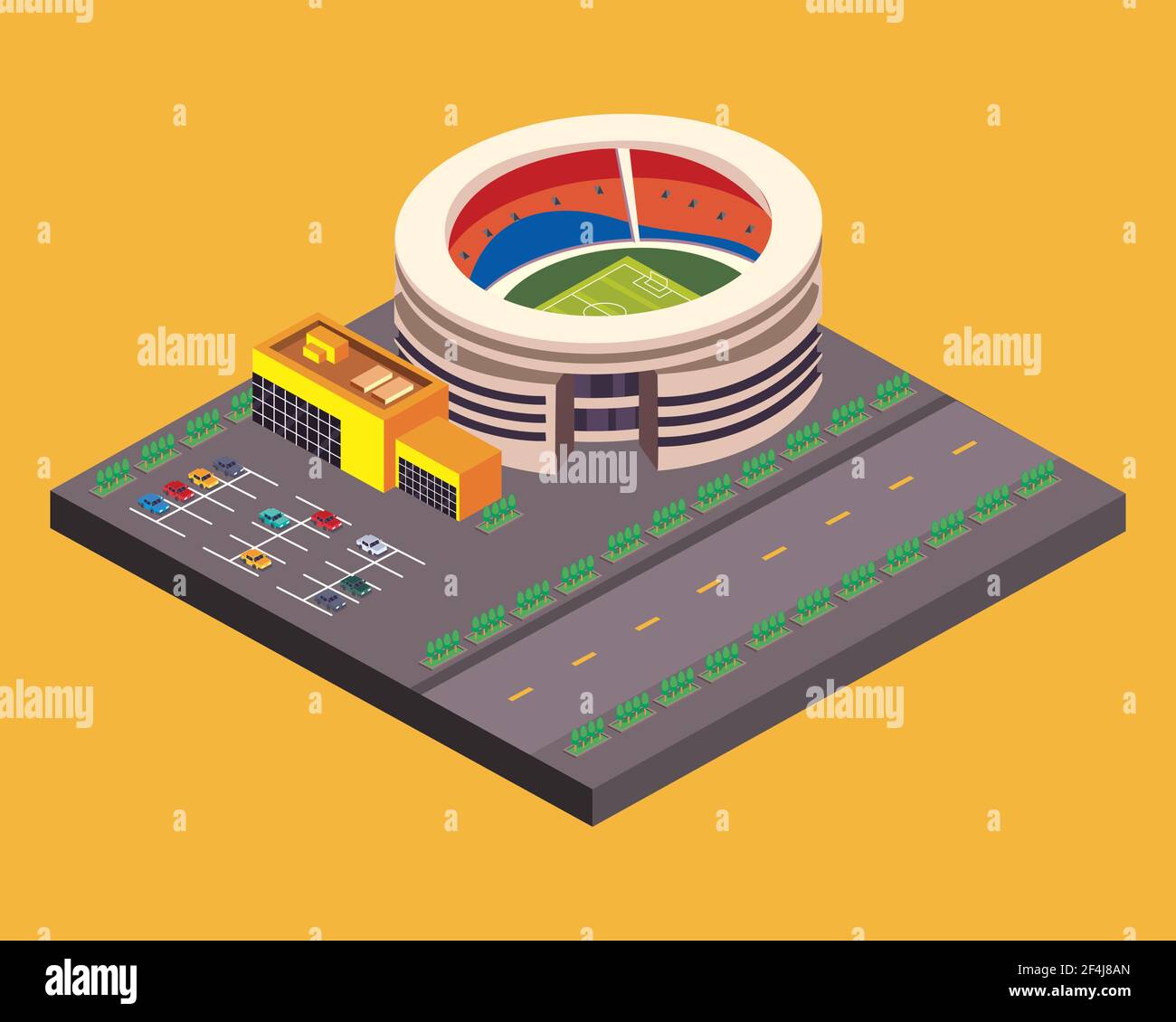 Football stadium parking lot Stock Vector Images - Alamy