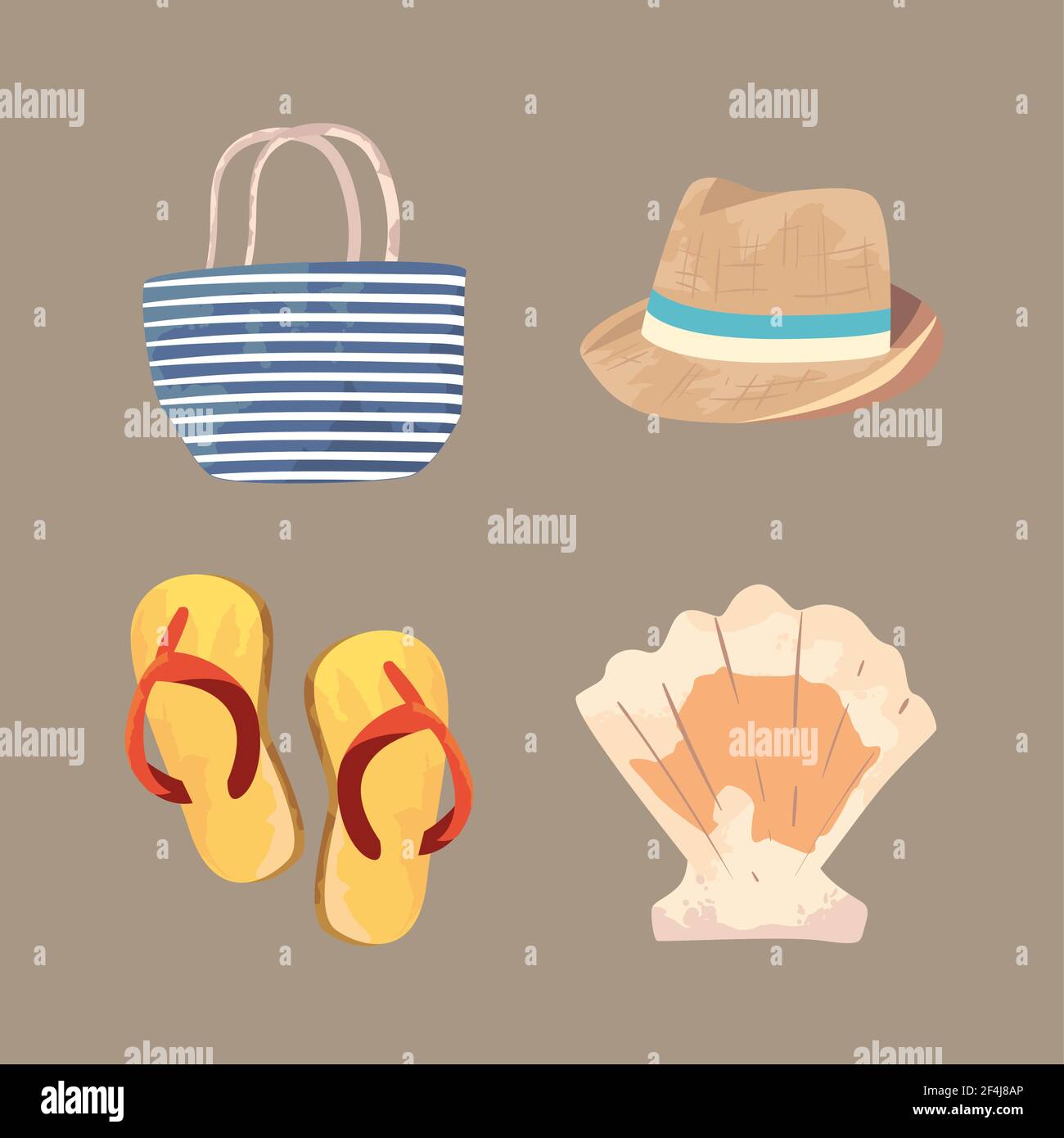 Summer and beach icon set Stock Vector Image & Art - Alamy