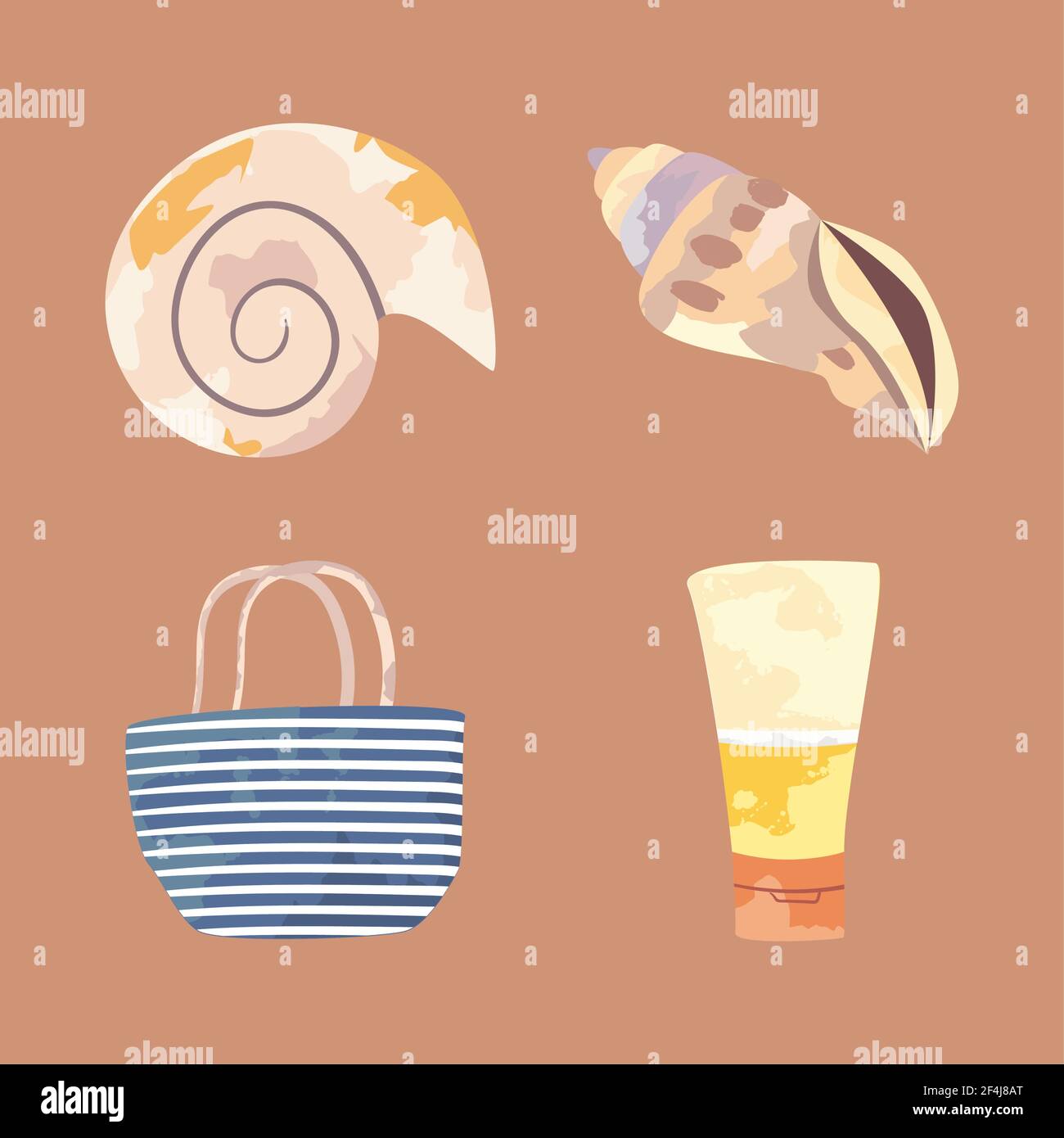 Summer and beach icon collection Stock Vector Image & Art - Alamy