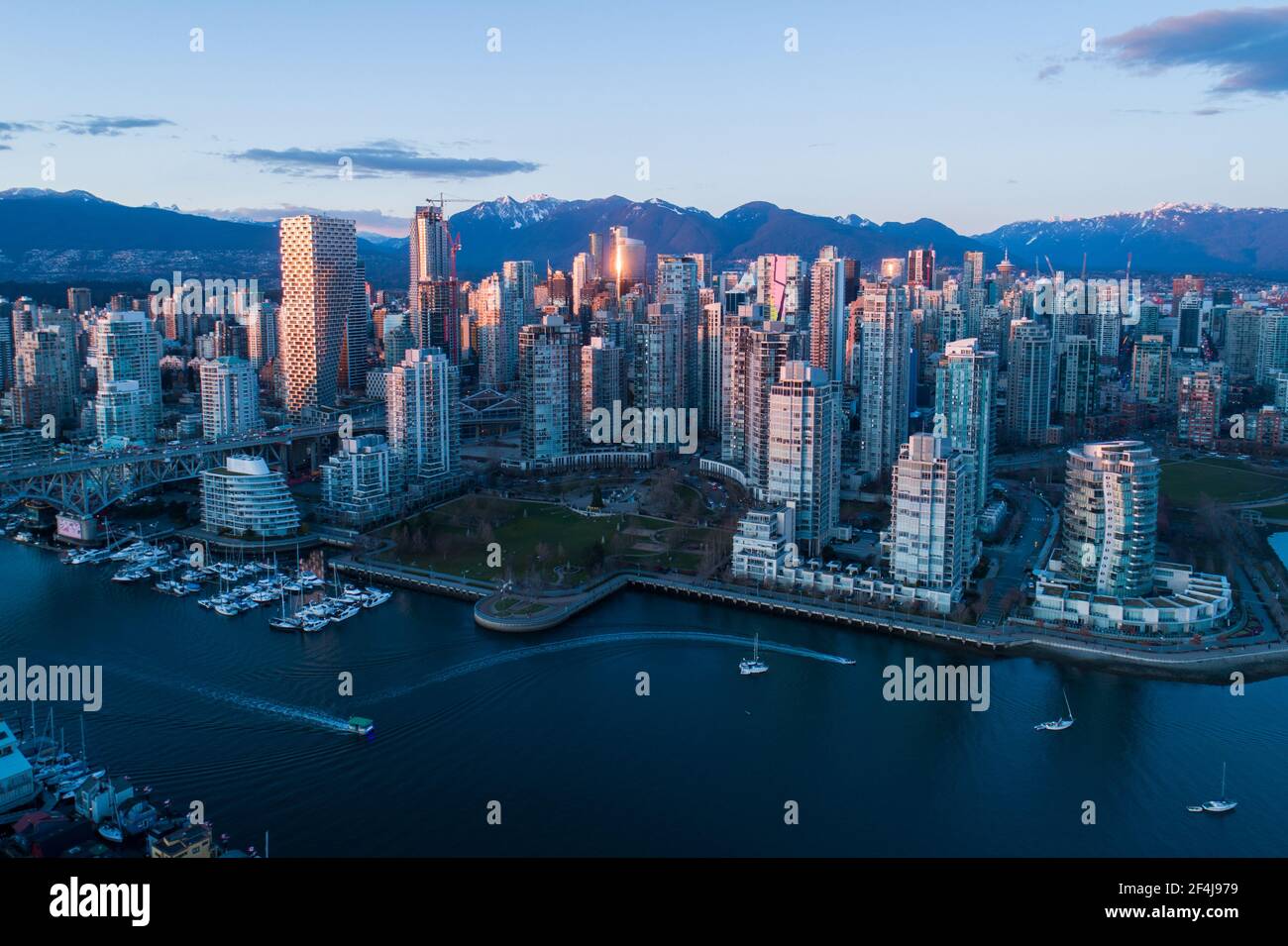 Downtown Vancouver just after sunset Stock Photo - Alamy
