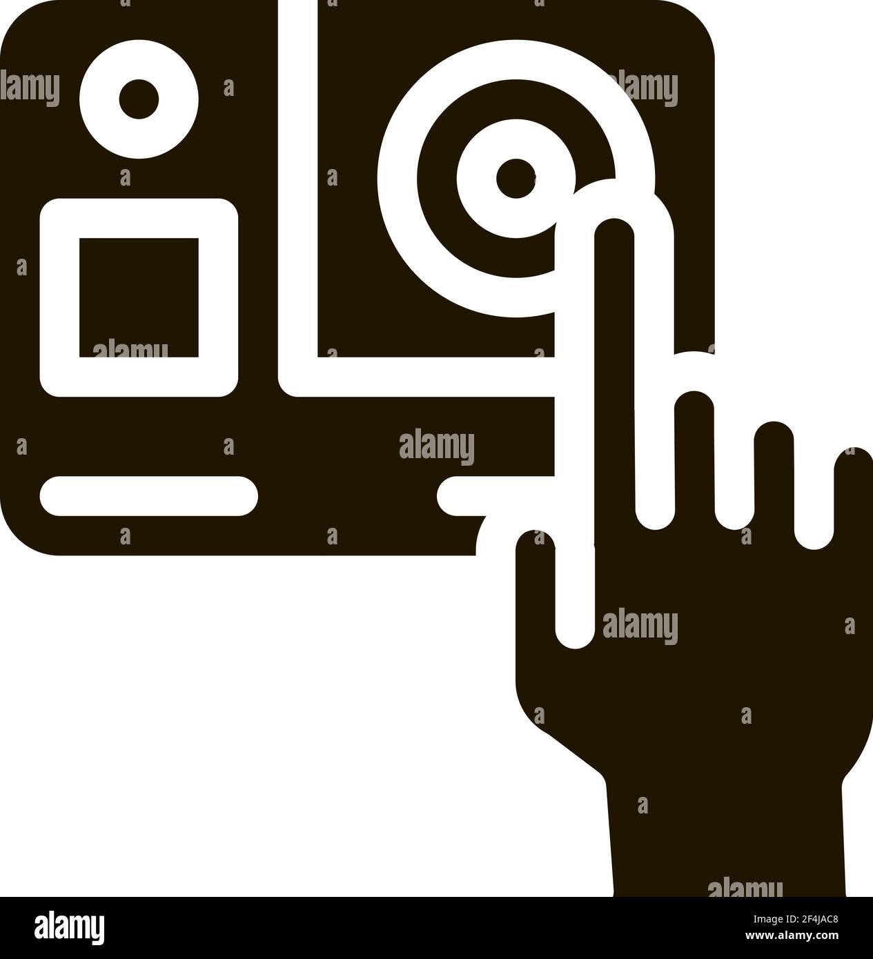 Screen photo camera gadget glyph hi-res stock photography and images ...