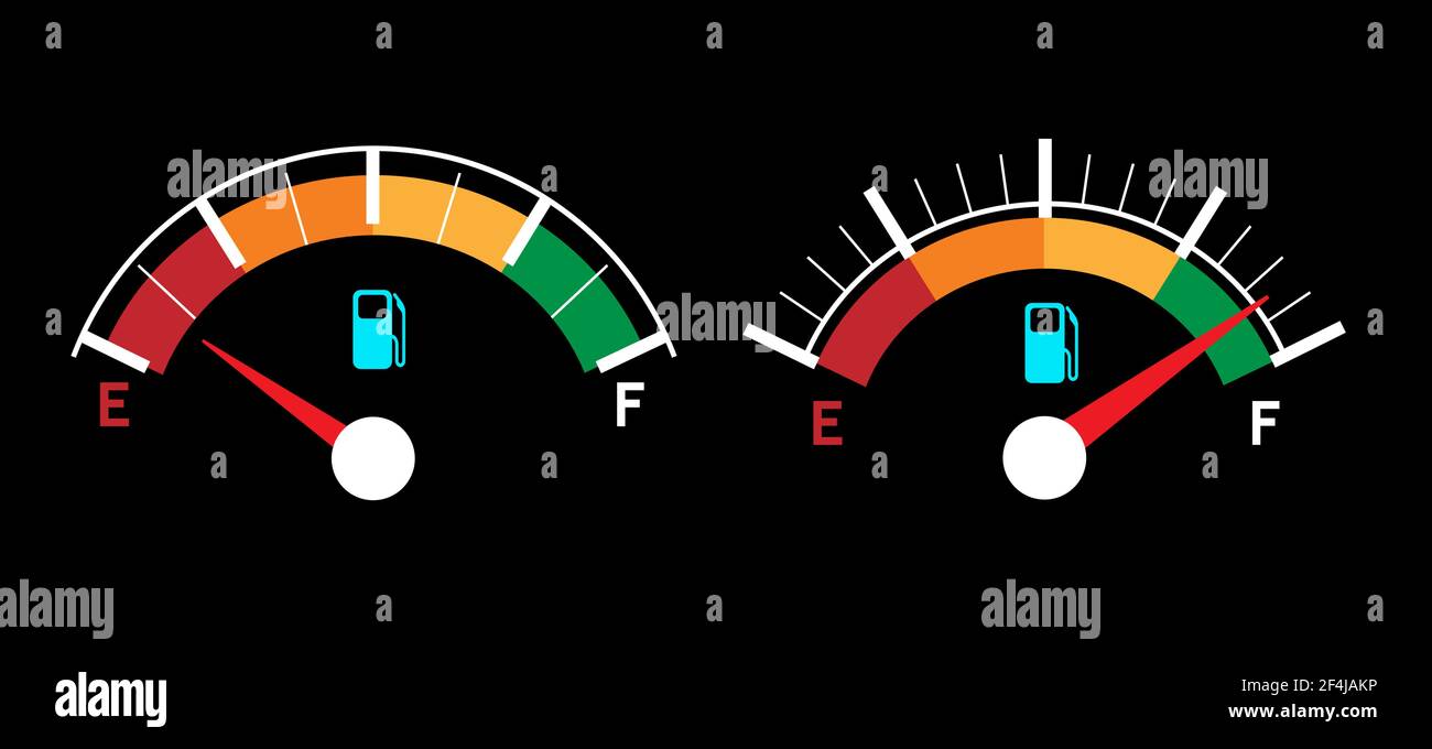Empty and fueled gas gauges Stock Vector Image & Art Alamy