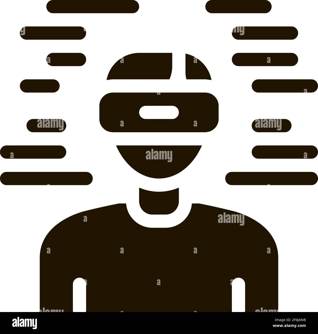 Human Vr Glasses Icon Vector Glyph Illustration Stock Vector