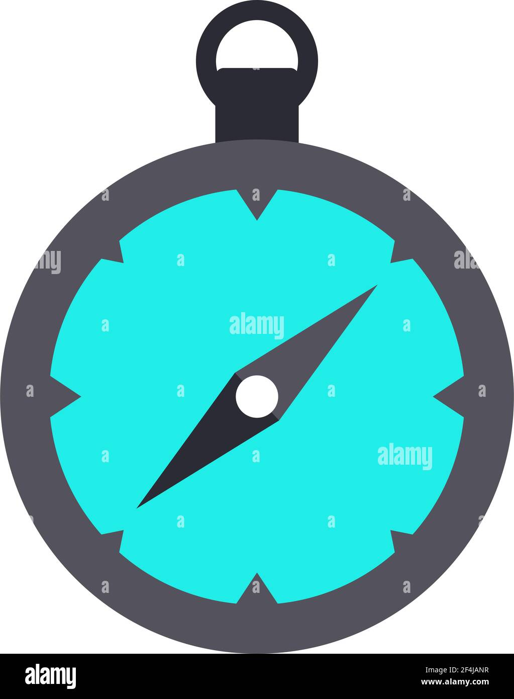 Compass with circle dial and arrow vector on white Stock Vector Image