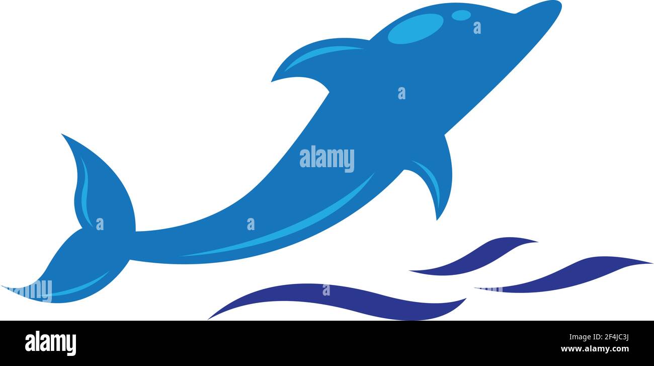 Dolphin logo template vector icon illustration design Stock Vector