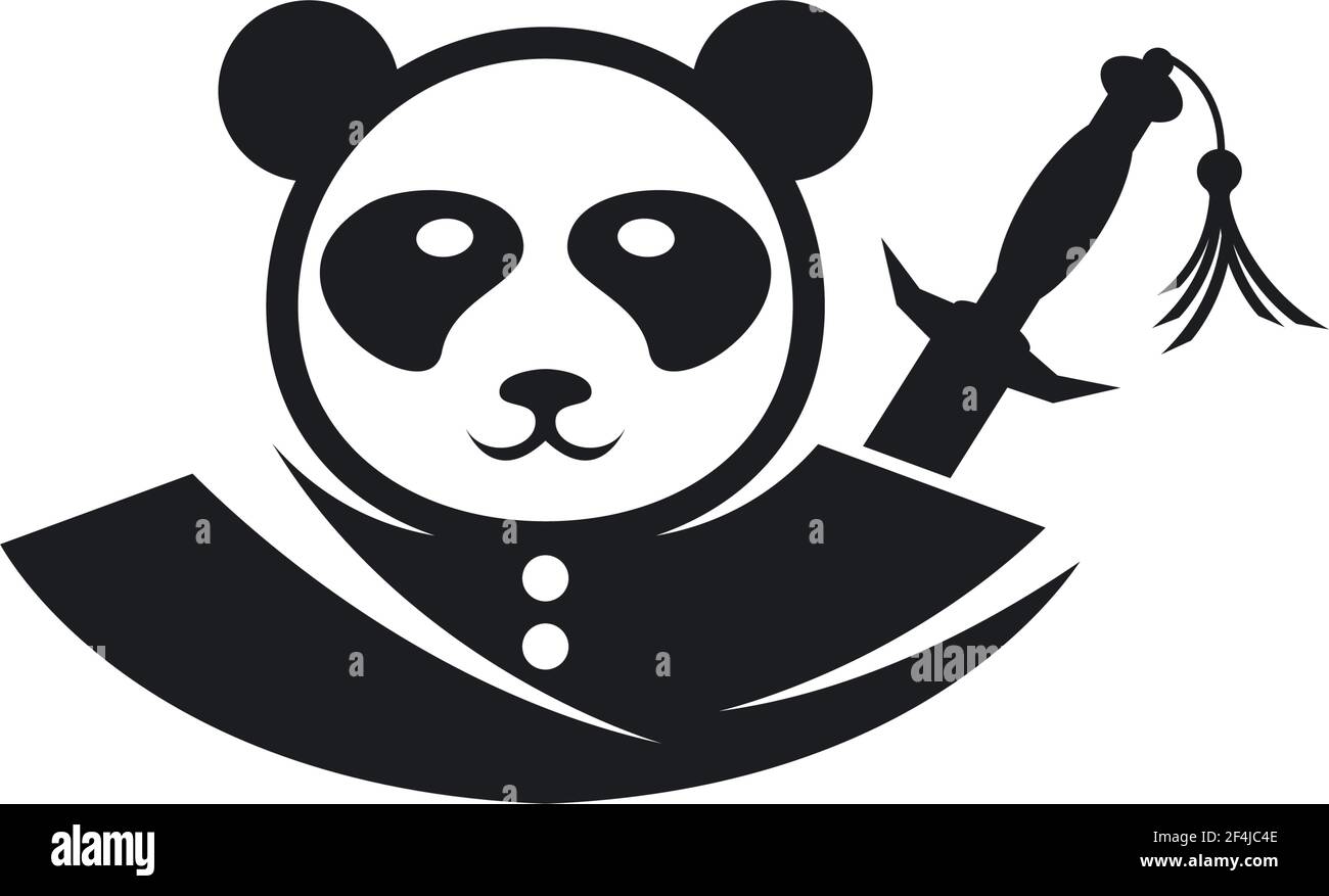 Panda logo template vector icon illustration design Stock Vector