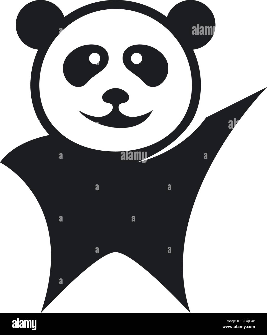 Panda logo template vector icon illustration design Stock Vector