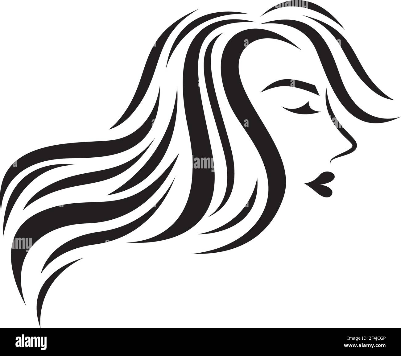 Hair salon logo vector icon illustration Stock Vector Image & Art - Alamy