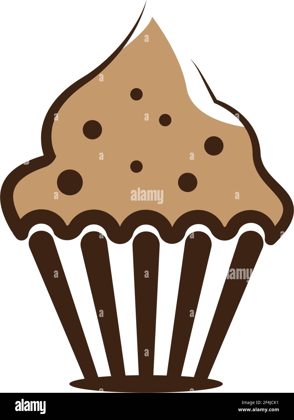 Cup cake logo vector icon illustration Stock Vector
