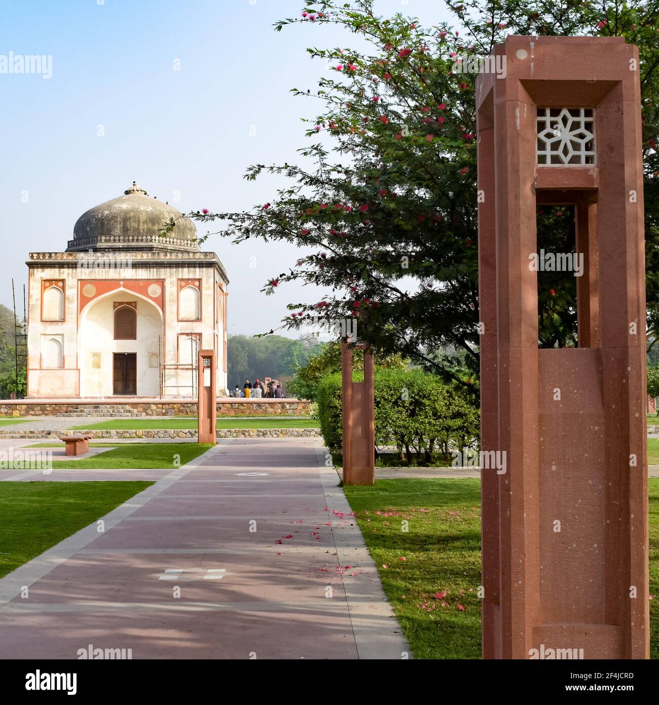 Inside view of architecture tomb inside Sunder Nursery in Delhi India