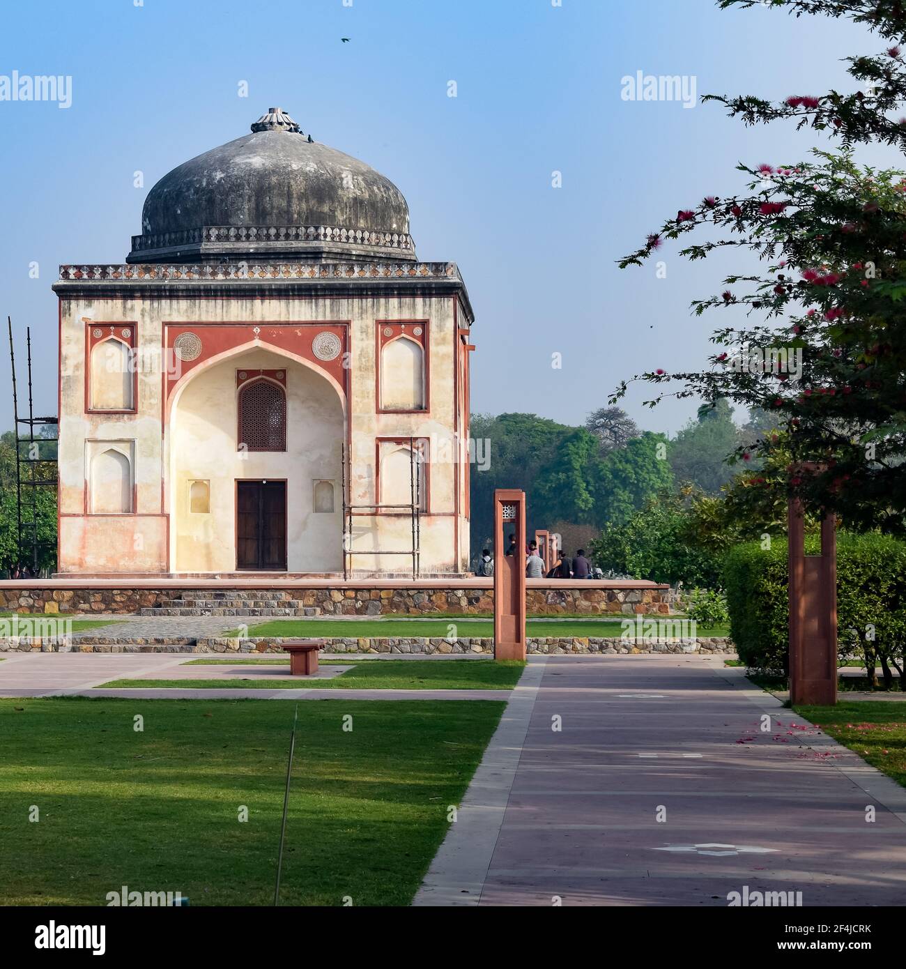 Inside view of architecture tomb inside Sunder Nursery in Delhi India