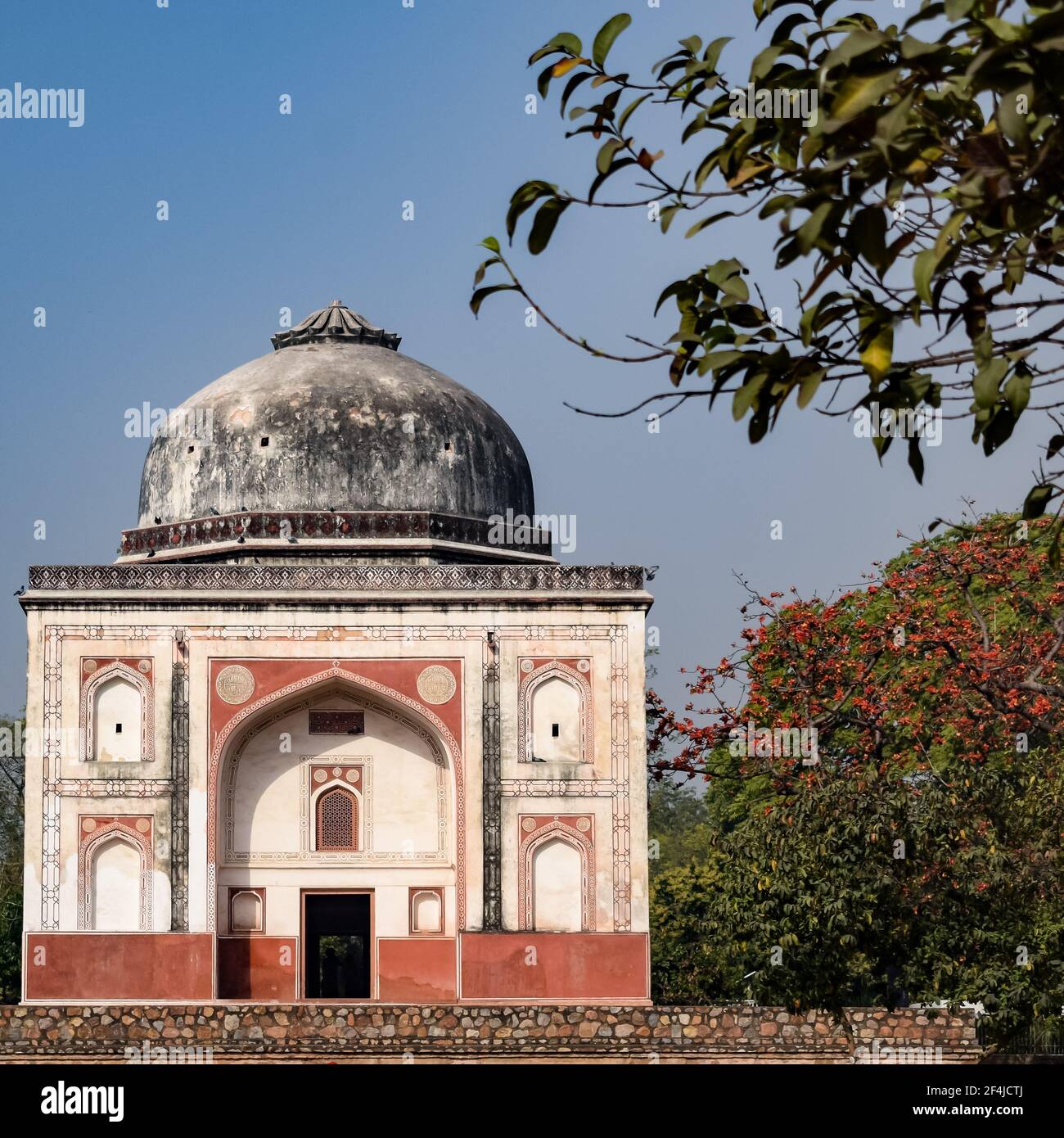 Inside view of architecture tomb inside Sunder Nursery in Delhi India