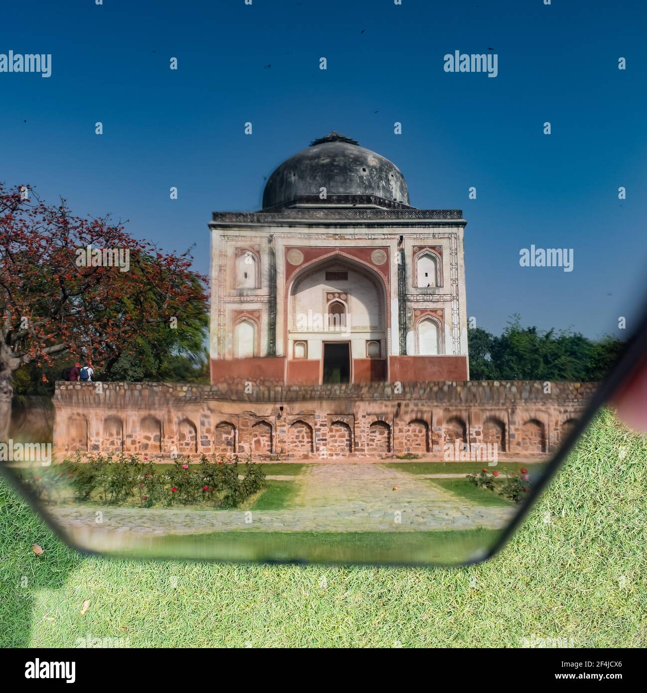 Inside view of architecture tomb inside Sunder Nursery in Delhi India