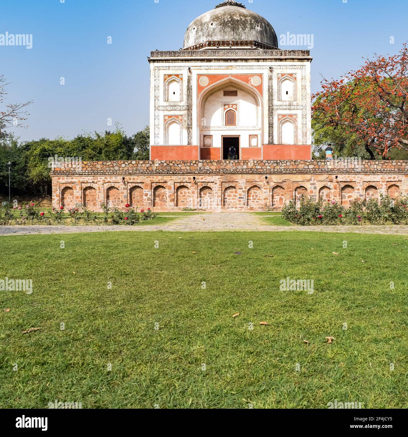 Inside view of architecture tomb inside Sunder Nursery in Delhi India