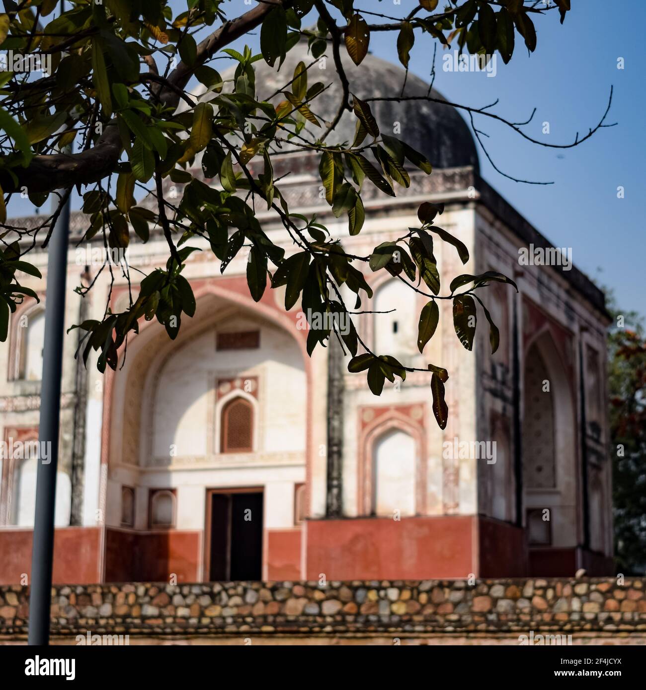 Inside view of architecture tomb inside Sunder Nursery in Delhi India