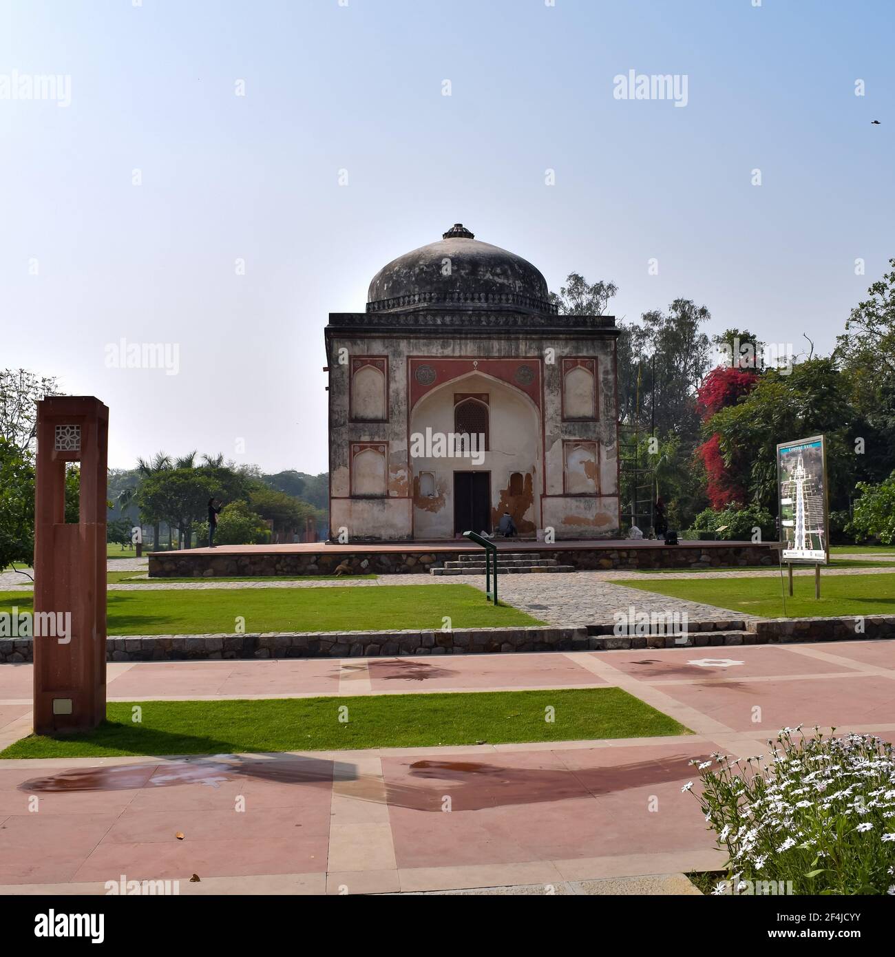Inside view of architecture tomb inside Sunder Nursery in Delhi India