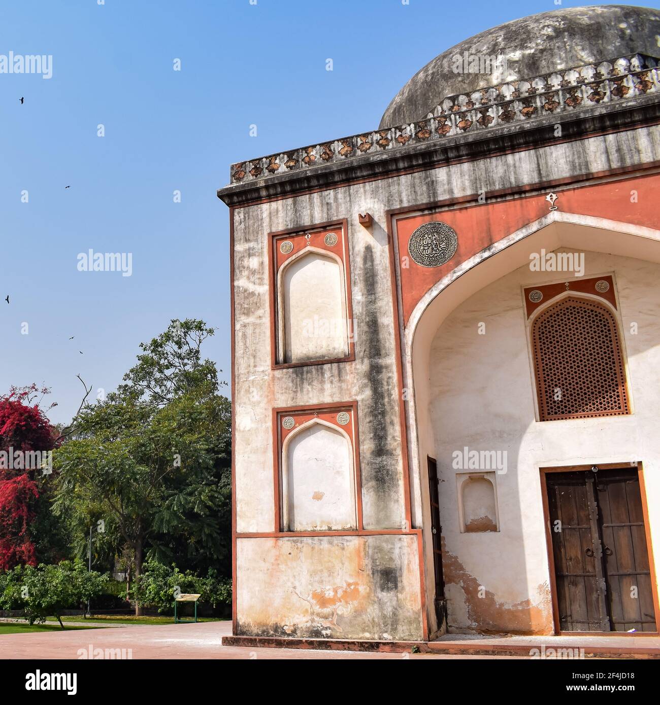 Inside view of architecture tomb inside Sunder Nursery in Delhi India