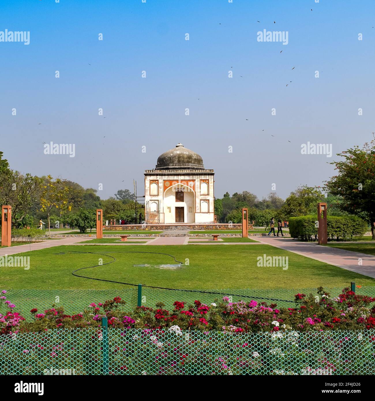 Inside view of architecture tomb inside Sunder Nursery in Delhi India