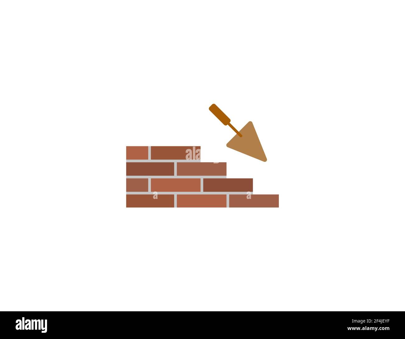 Vector illustration. Bricks wall work icon Stock Vector