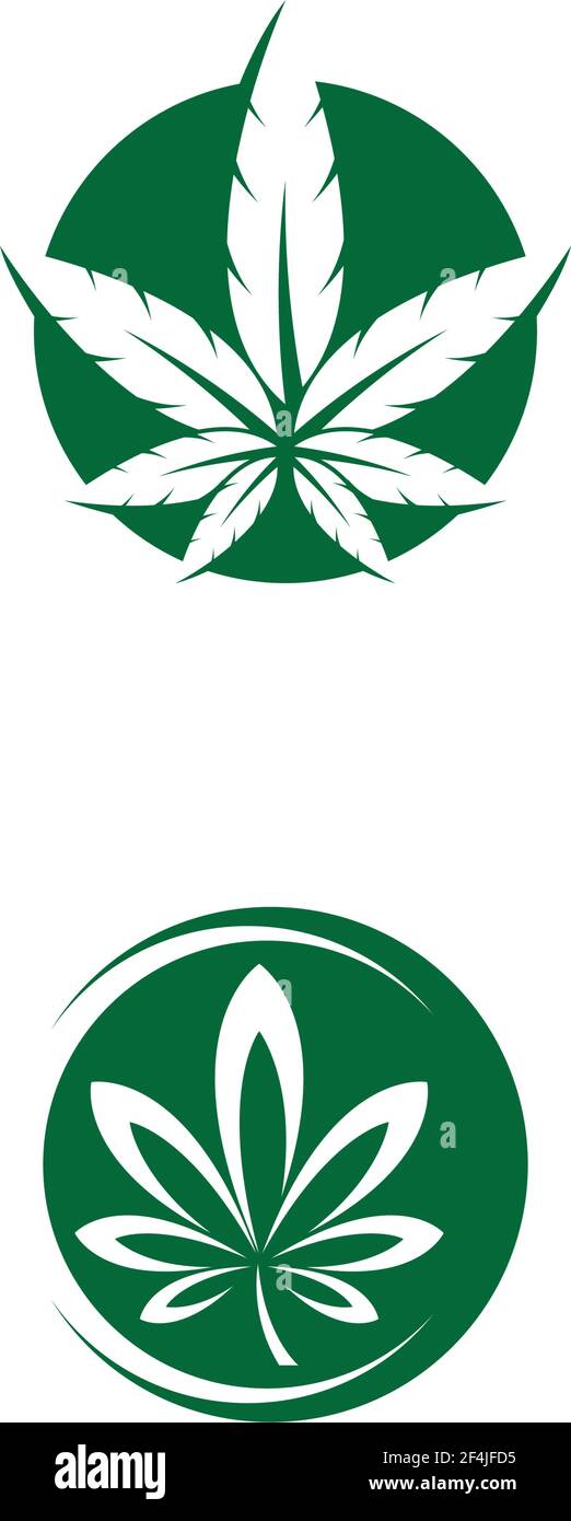 Cannabis logo creative vector icon illustration Stock Vector