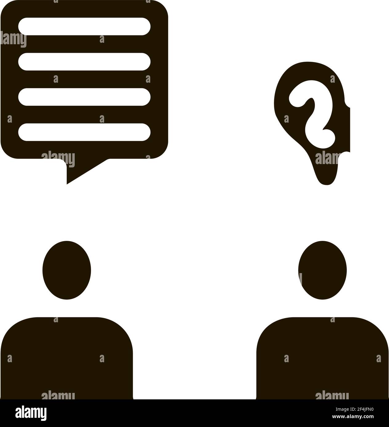 Speak And Listen Icon Vector Glyph Illustration Stock Vector