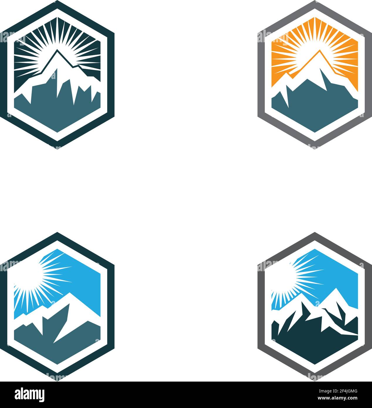 Mountain logo vector icon illustration design Stock Vector