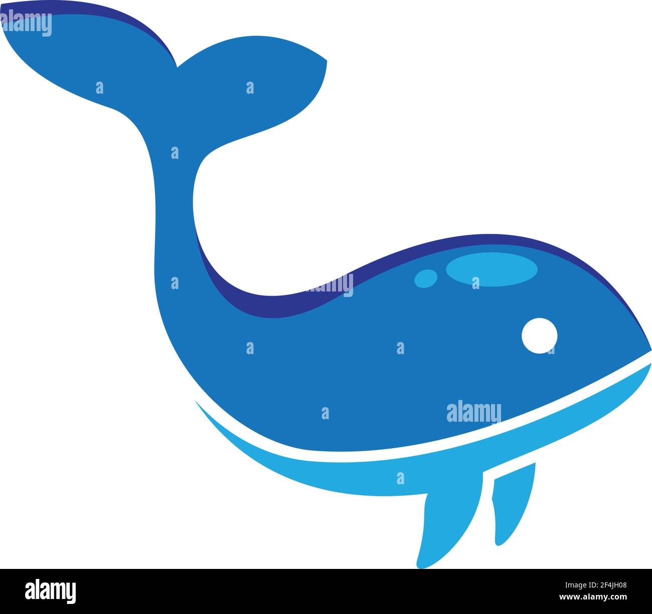Baby whale icon logo creative vector illustration Stock Vector