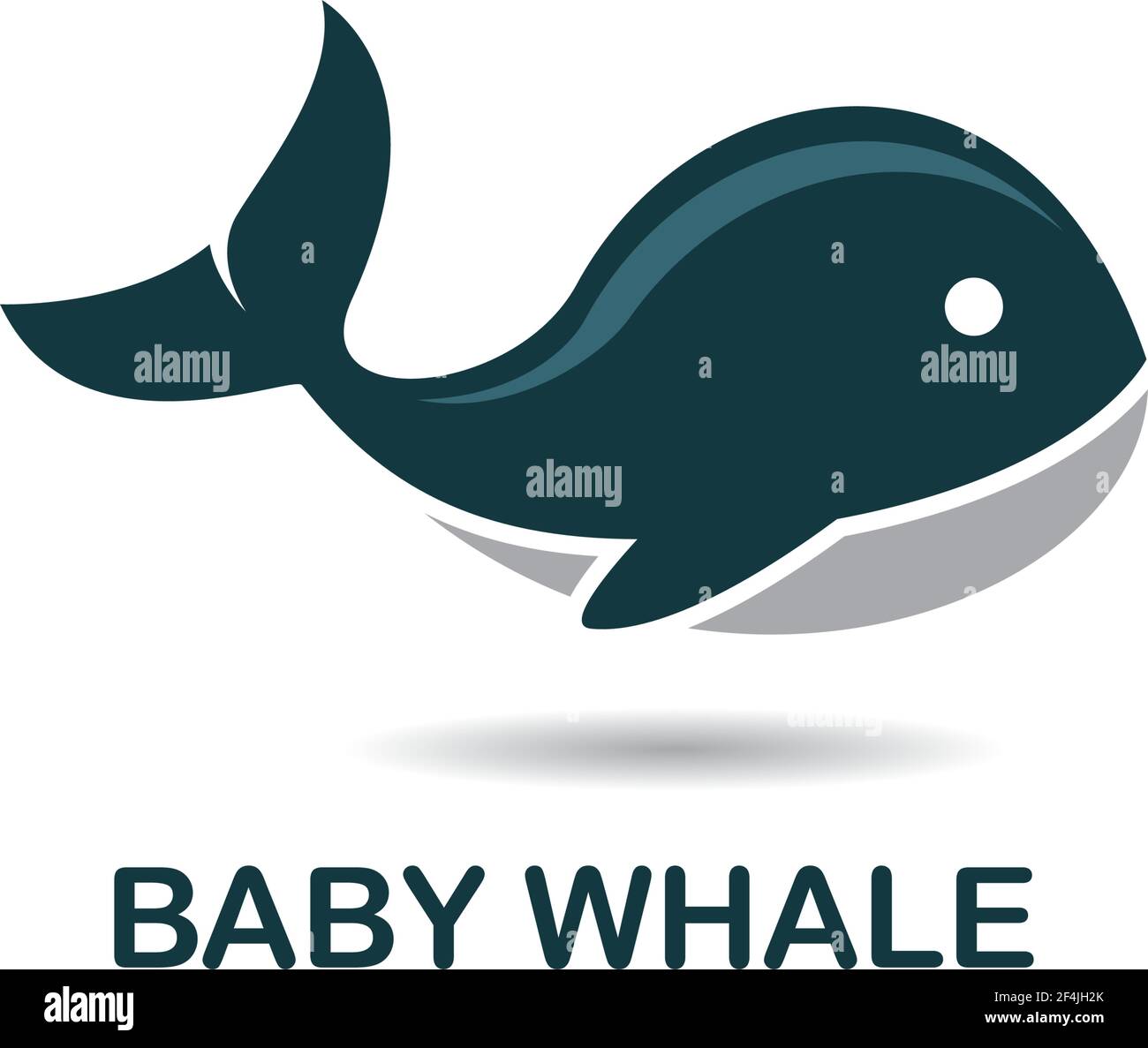 Baby whale icon logo creative vector illustration Stock Vector