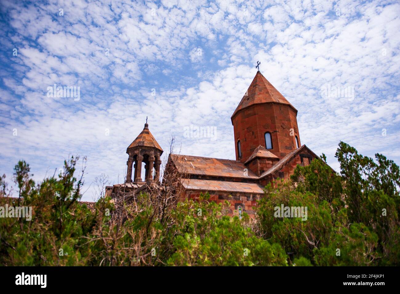 The Church of the Holy Mother of God, the main church of the Khor Virap monastery in Armenia Stock Photo