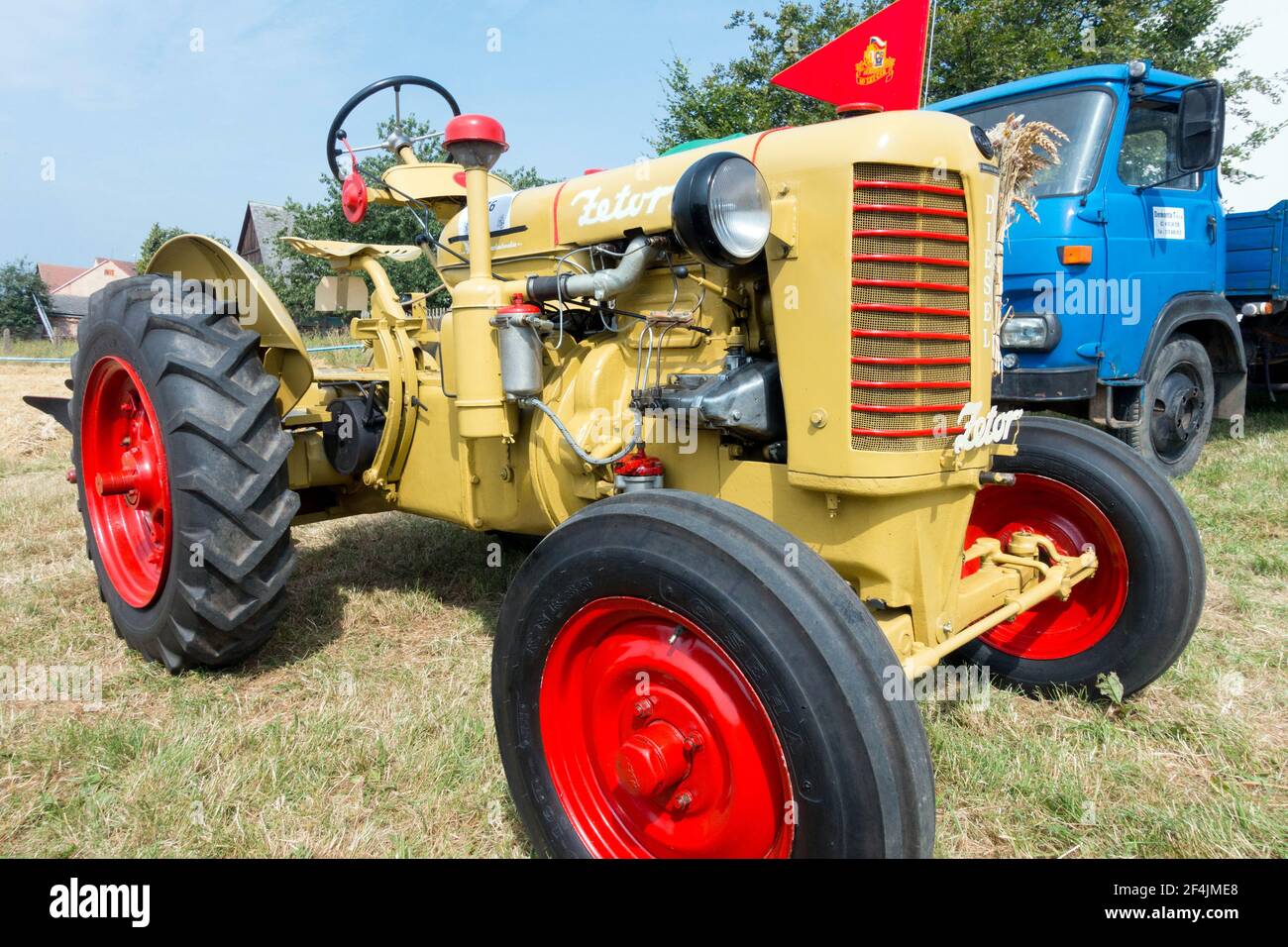 Tractor Zetor 25 from 50s, Czechoslovakia product, Czech Republic Stock Photo