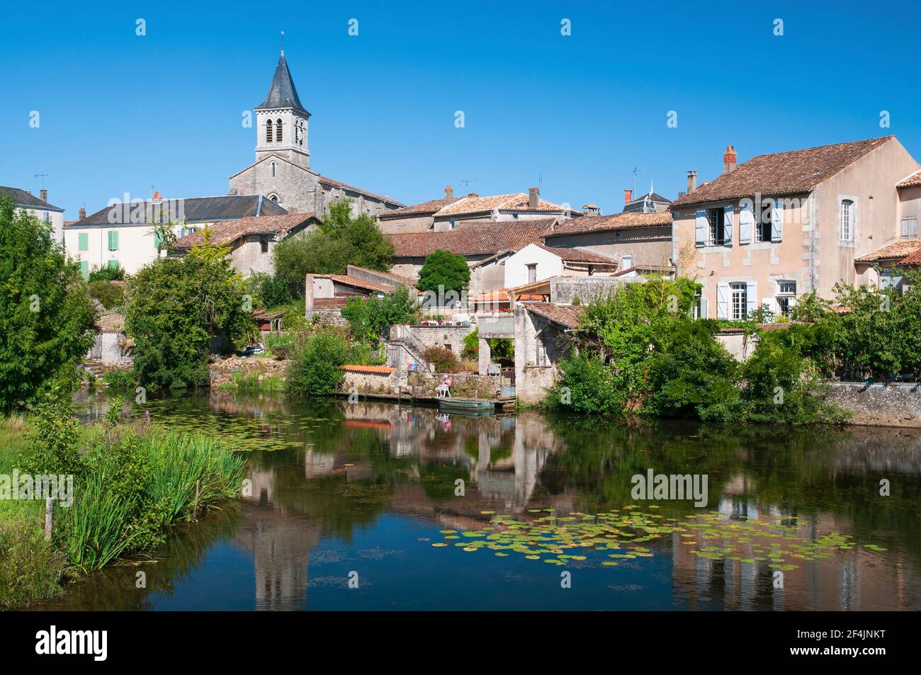General view of the small town of Sanxay, Vienne (86), Nouvelle-Aquitaine region, France Stock Photo
