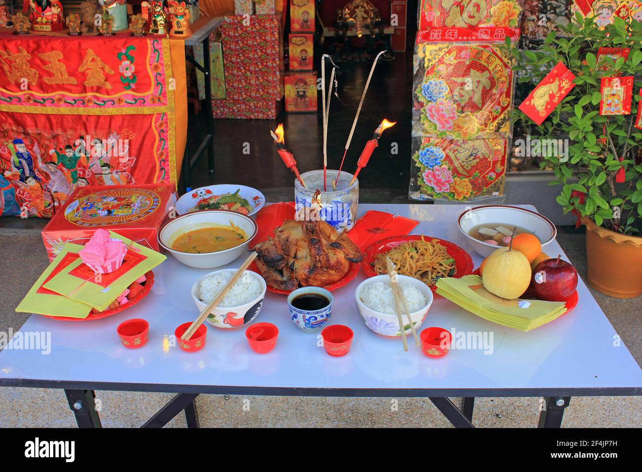 bok kai temple chinese new year offering