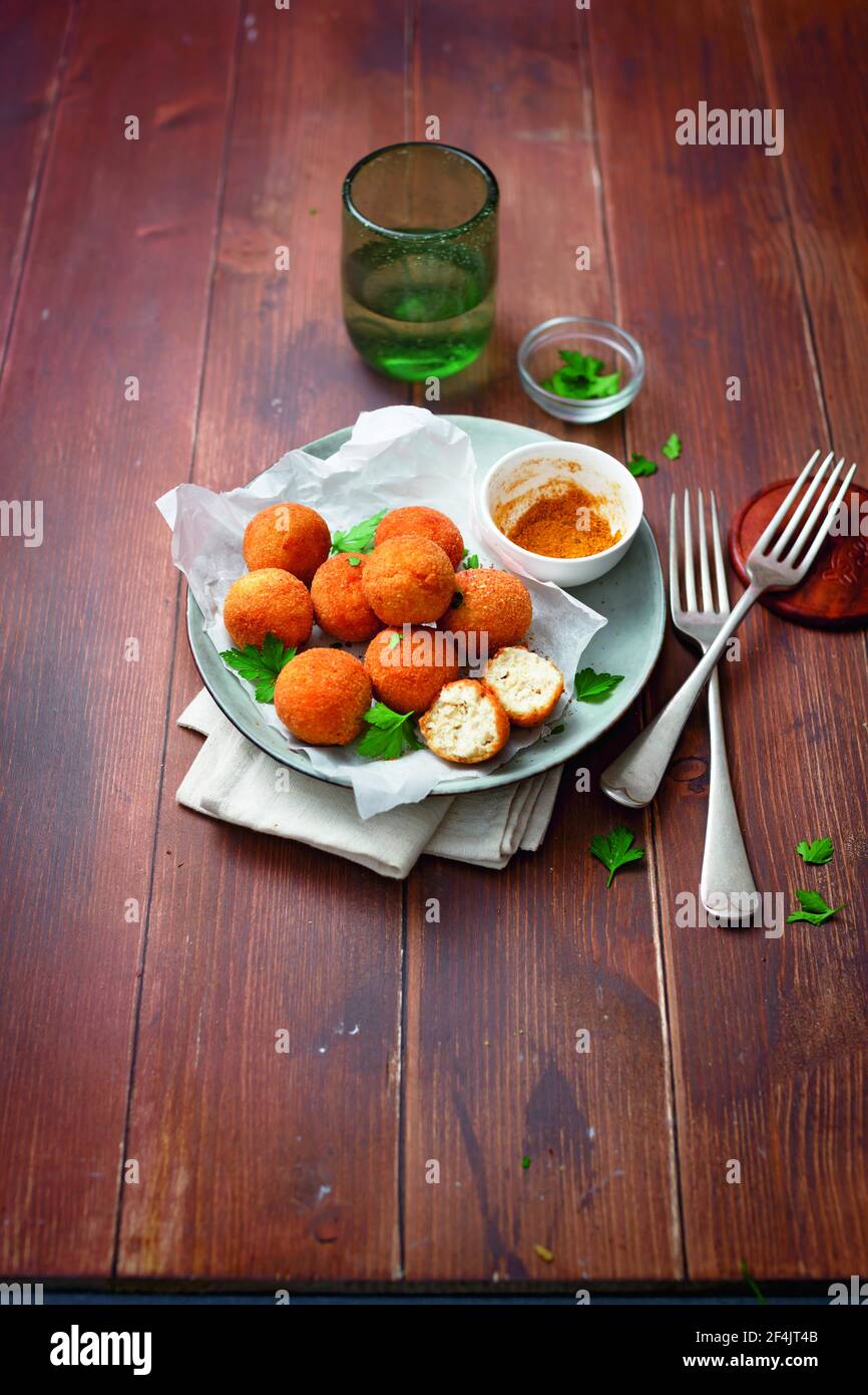 Ricotta cheese meatballs Stock Photo - Alamy