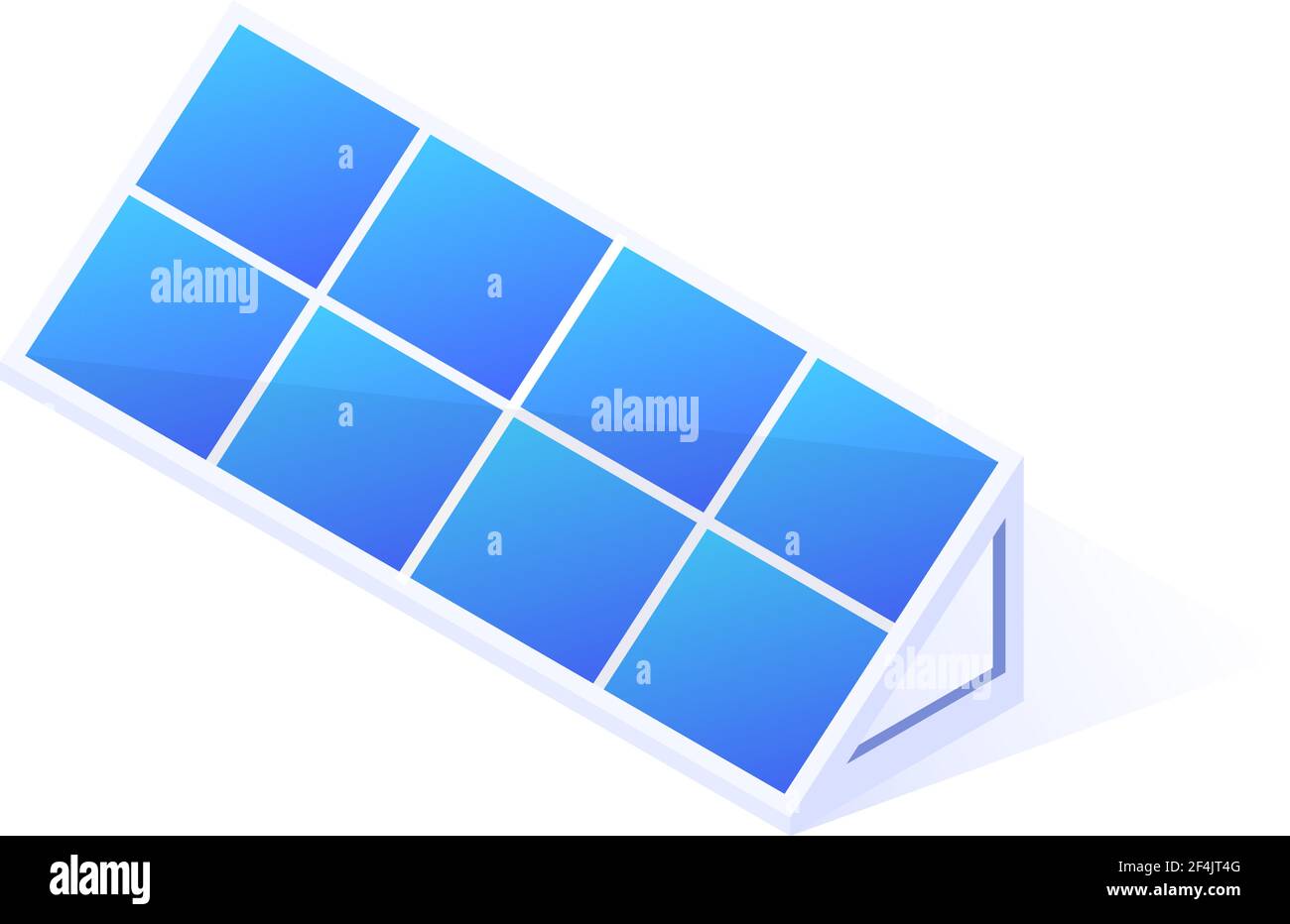 Isolated solar panel on a white background. Flat vector isometric ...