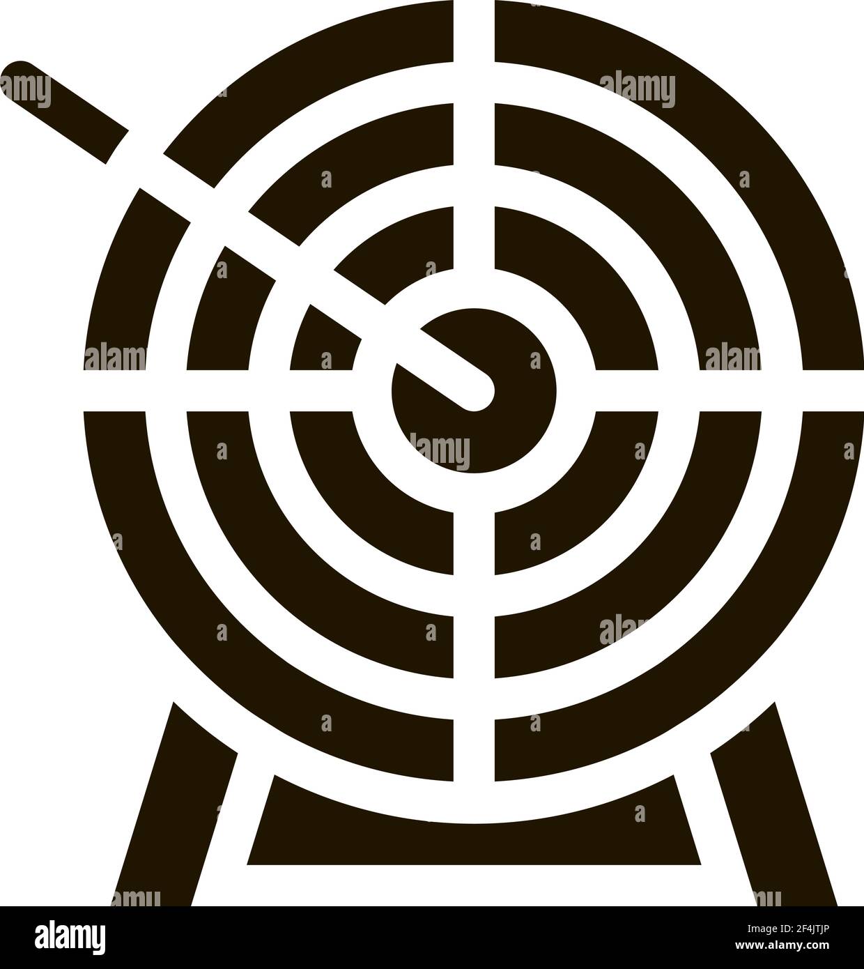 Arrow In Center Of Target Icon Vector Stock Vector
