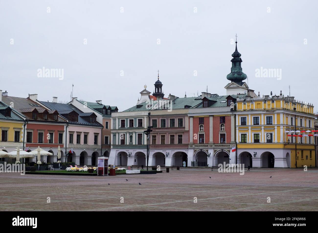 Zamosc, Poland, November 10, 2020. Unesco heritage town with