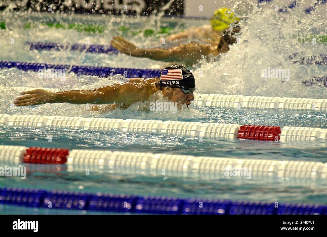 Olympic golden medals winner Michael Phelps of US swimming during the