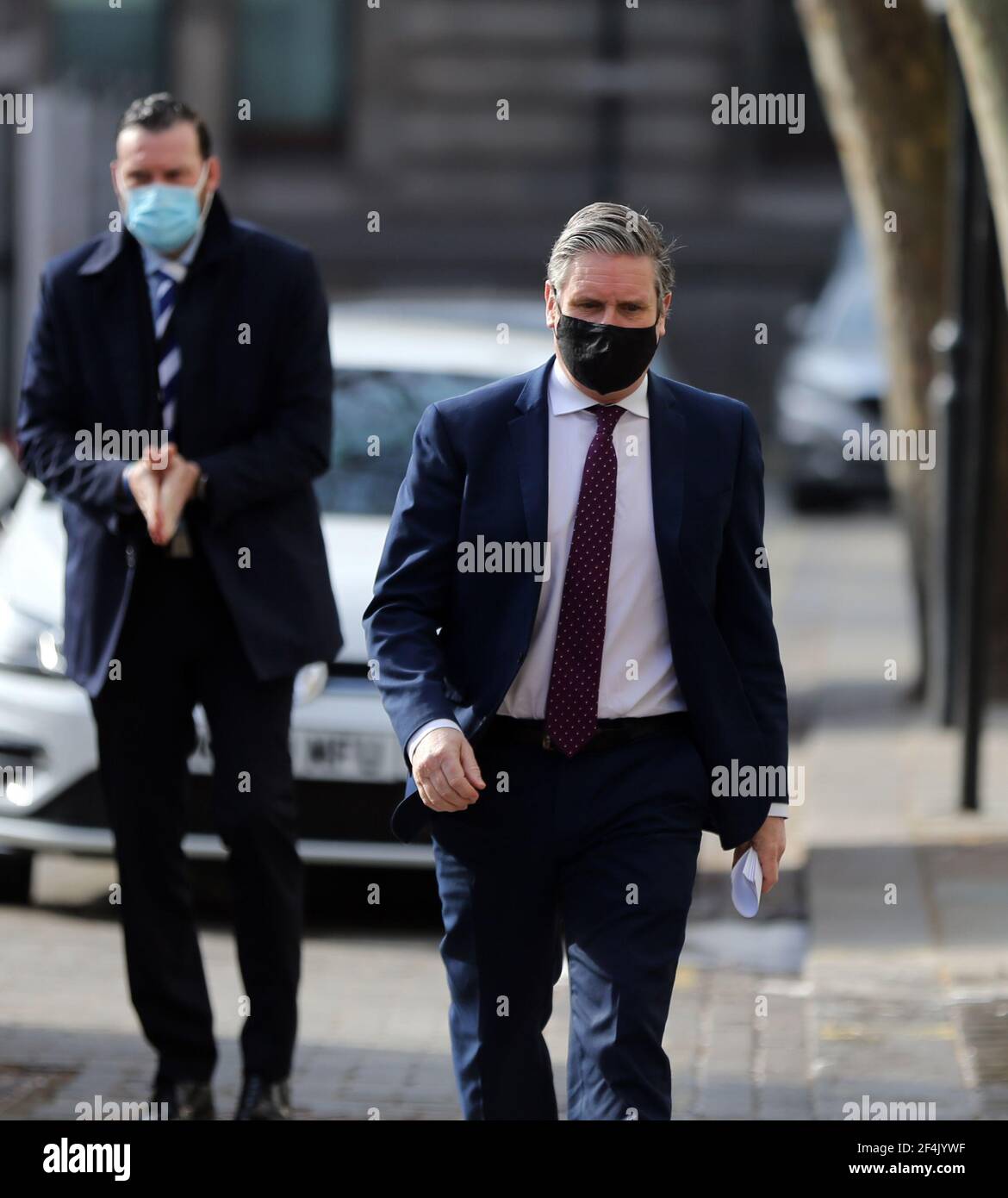 London, England, UK. 22nd Mar, 2021. Labour Party leader KEIR STARMER is seen arriving at Global Studıos to participate in phone-in at LBC Radio. Credit: Tayfun Salci/ZUMA Wire/Alamy Live News Stock Photo