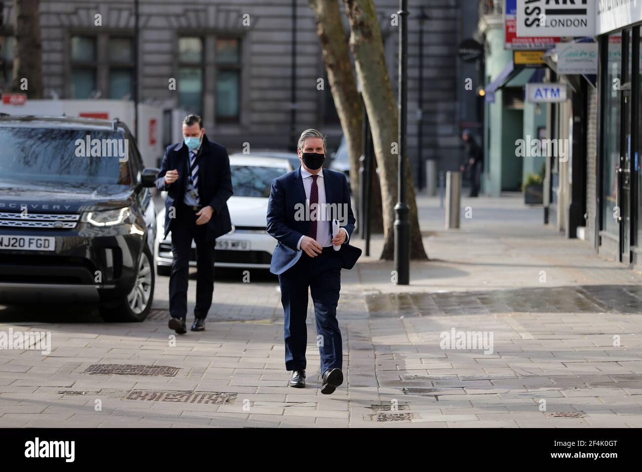 London, England, UK. 22nd Mar, 2021. Labour Party leader KEIR STARMER is seen arriving at Global Studıos to participate in phone-in at LBC Radio. Credit: Tayfun Salci/ZUMA Wire/Alamy Live News Stock Photo