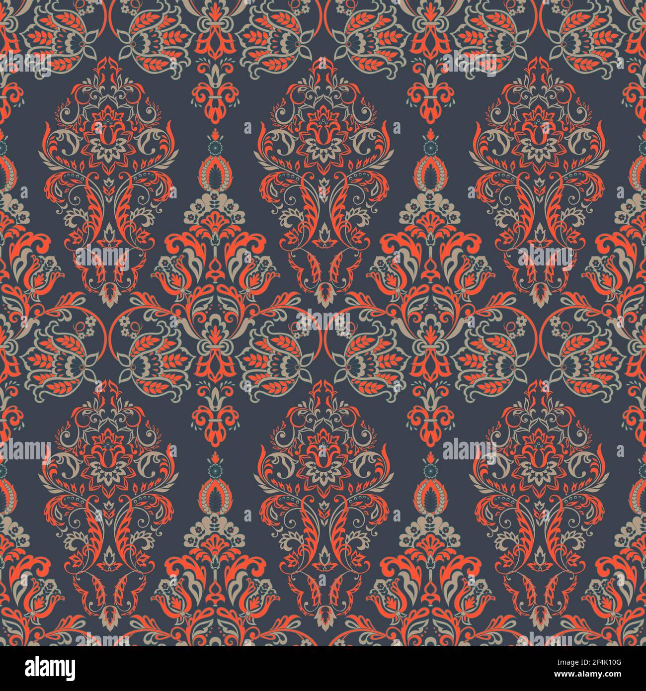 Baroque seamless floral pattern. Vector classic floral ornament Stock ...