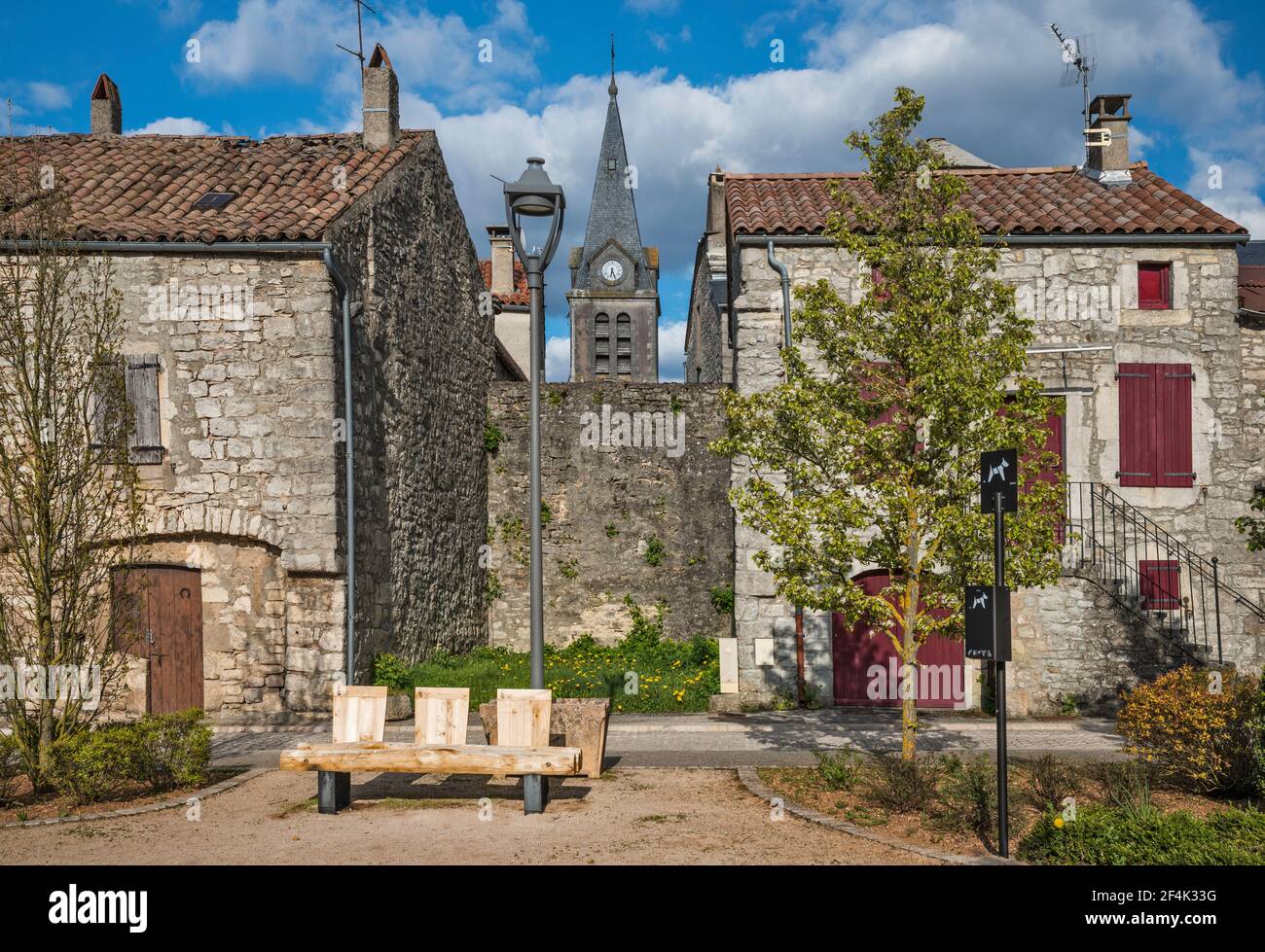 Place des Templiers, square in village of SainteEulaliedeCernon