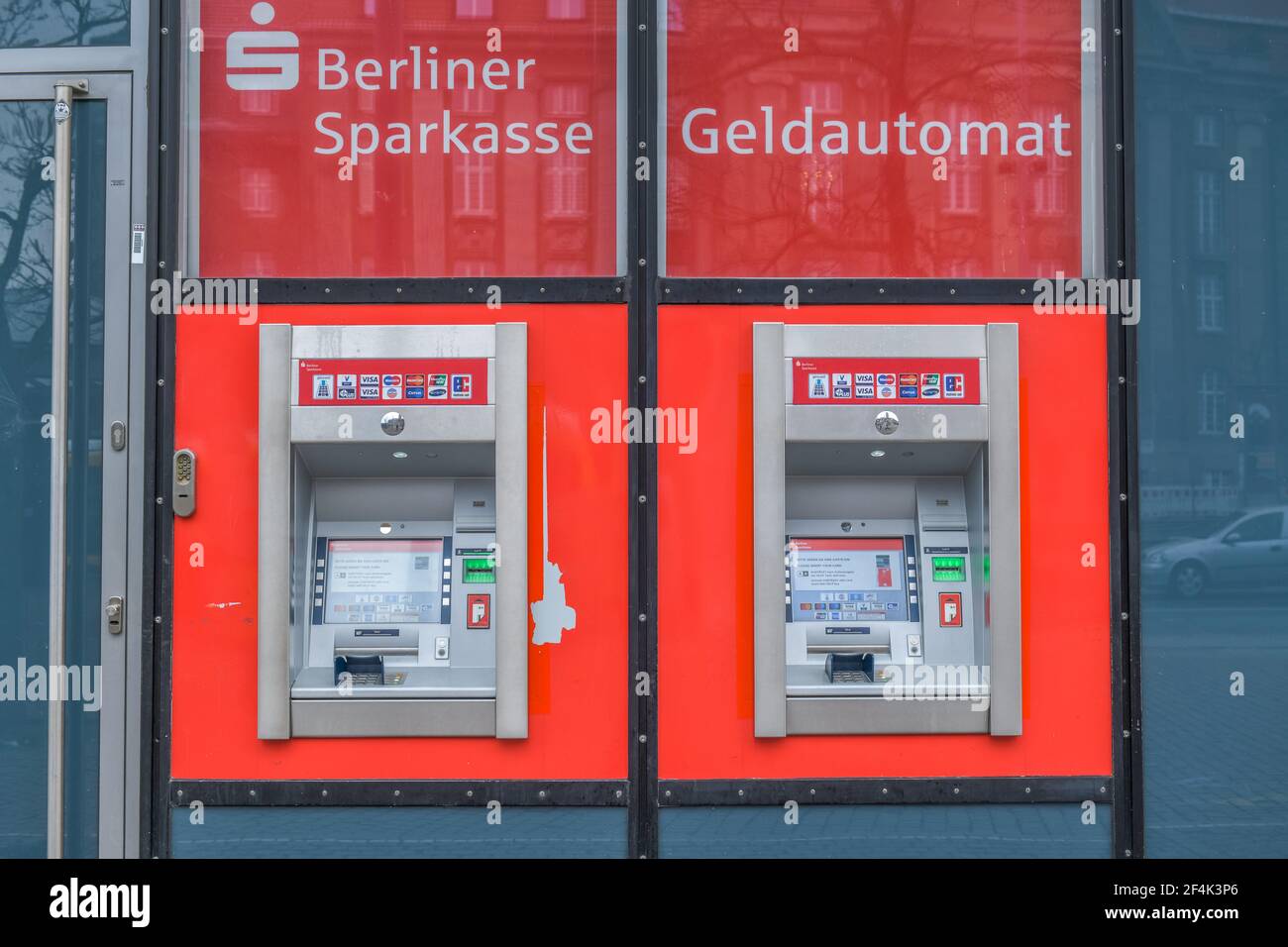 Geldautomat, Berliner Sparkasse Stock Photo