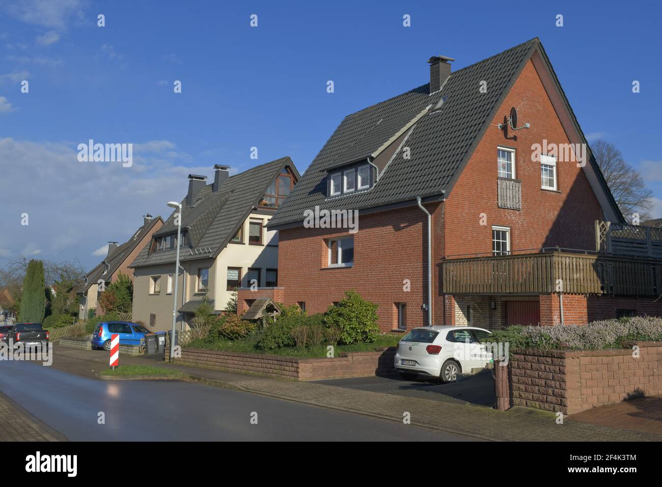 Einfamilienhäuser, Vlotho, Kreis Herford, Ostwestfalen, Nordrhein-Westfalen, Deutschland Stock Photo