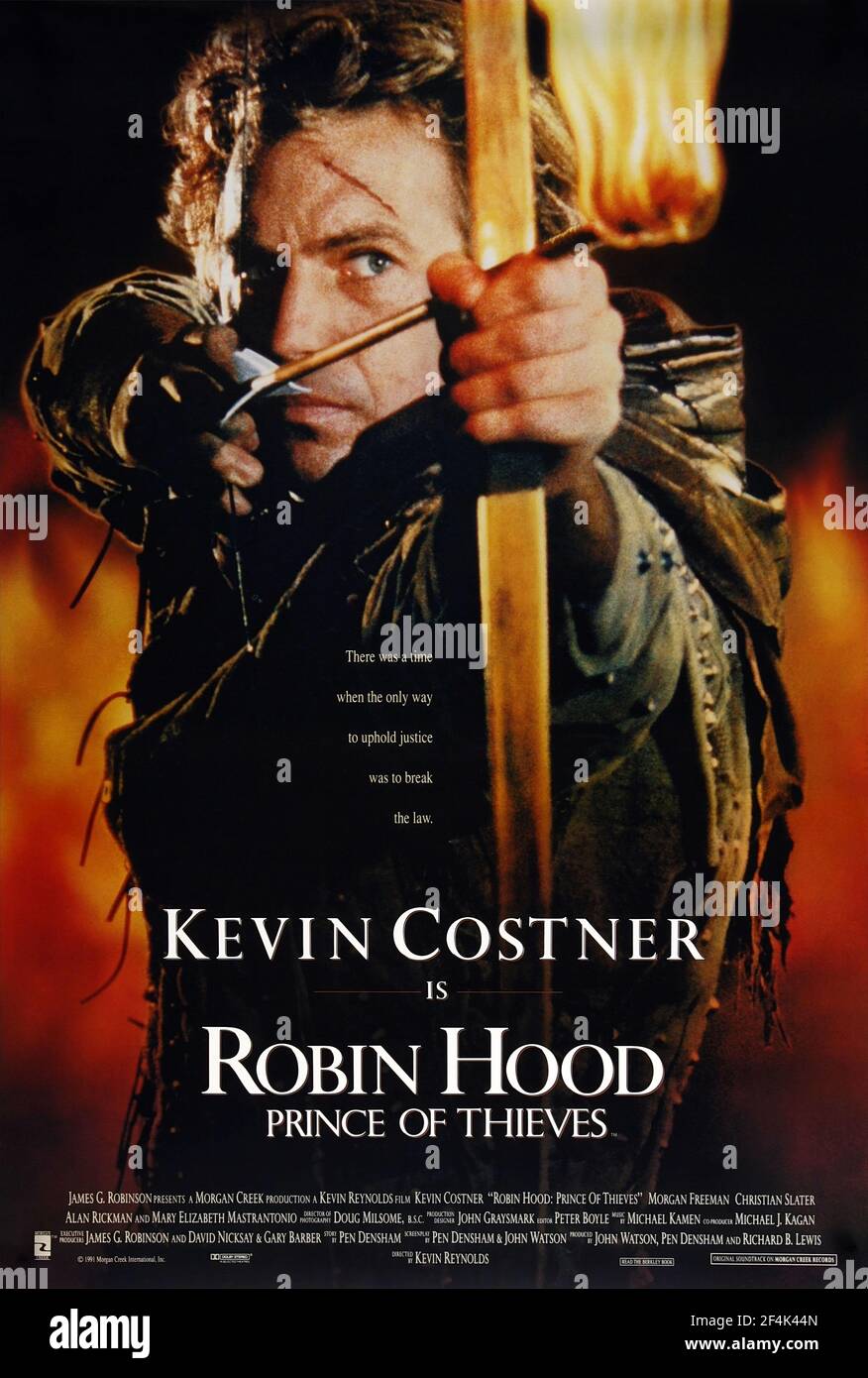 KEVIN COSTNER in ROBIN HOOD: PRINCE OF THIEVES (1991), directed by KEVIN REYNOLDS. Copyright: Editorial use only. No merchandising or book covers. This is a publicly distributed handout. Access rights only, no license of copyright provided. Only to be reproduced in conjunction with promotion of this film. Credit: WARNER BROTHERS / Album Stock Photo