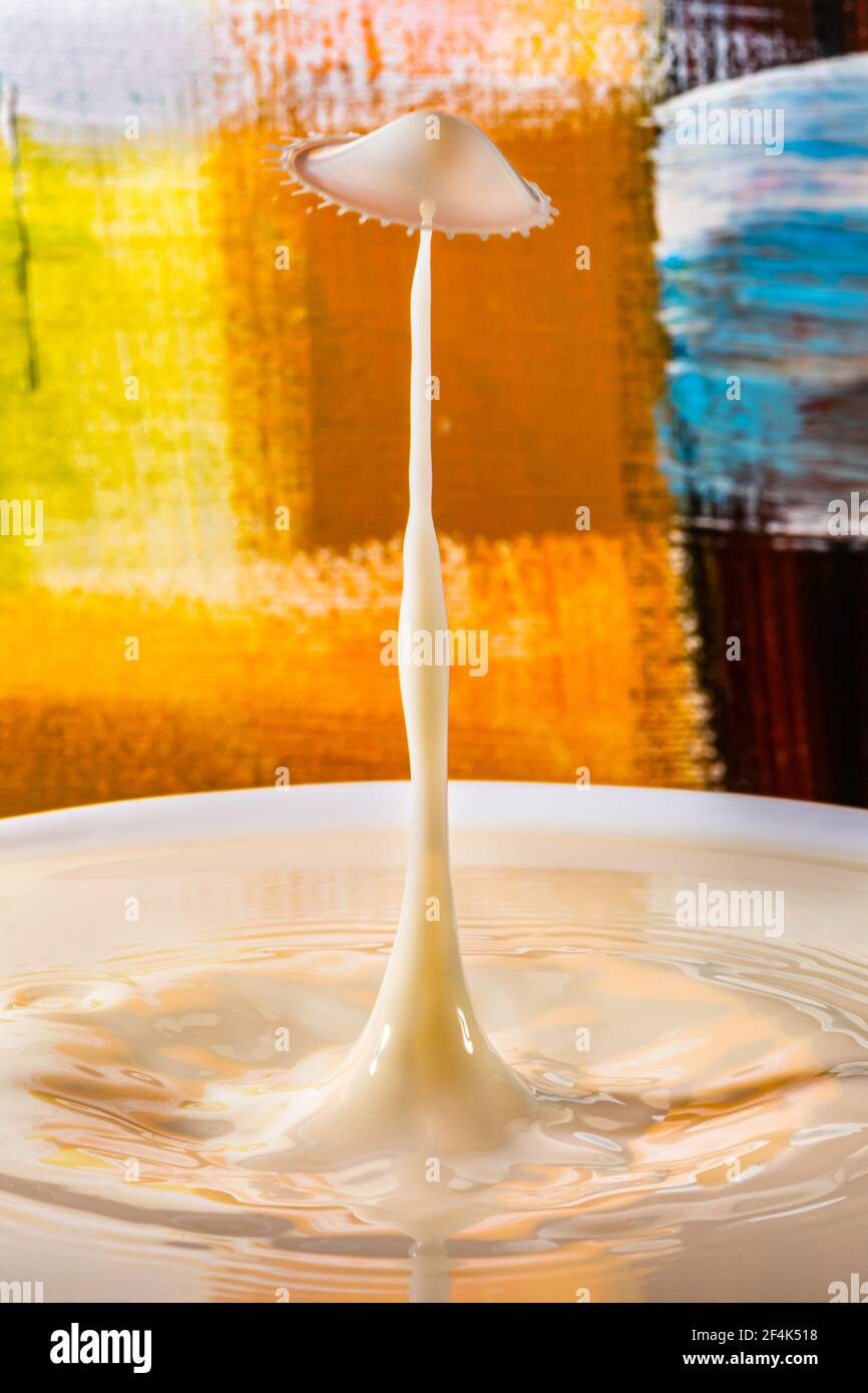 Yoghurt Splash. What to do with expired milk? creative! Stock