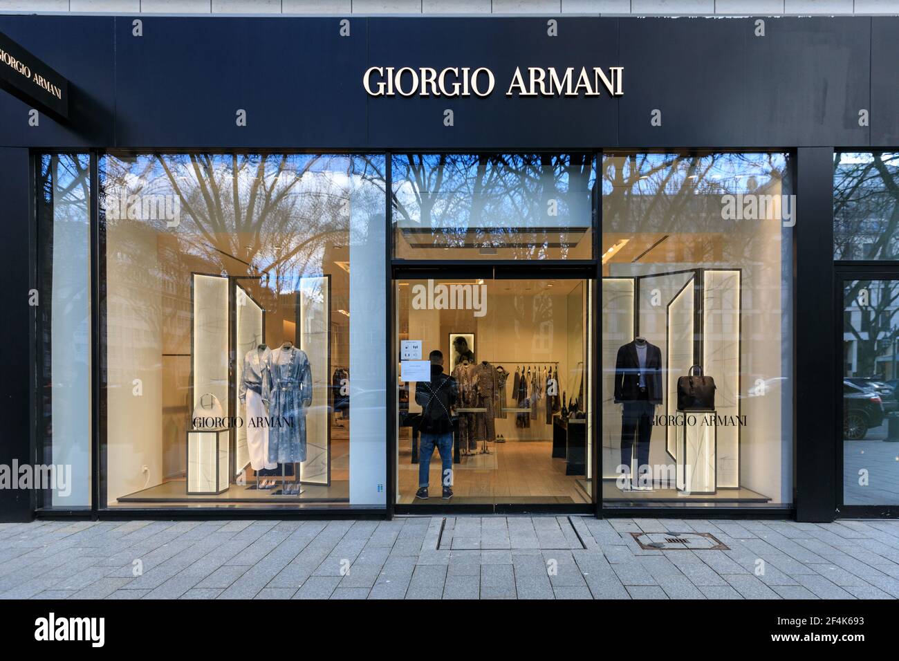 Giorgio Armani shop front on Königsallee, (short Kö), famous shopping mile  in Dusseldorf, Germany Stock Photo - Alamy