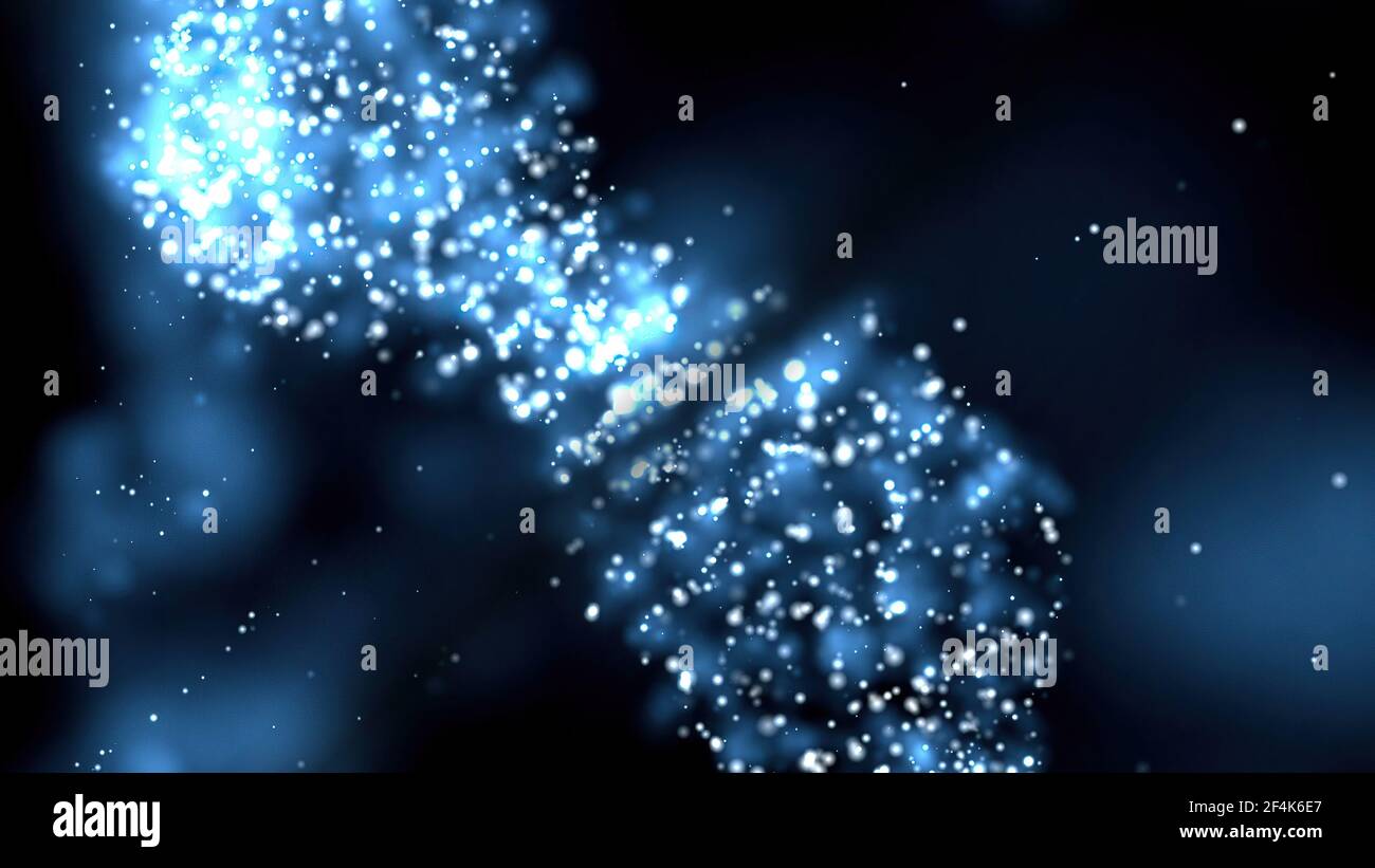 Blue Dust Particles over black Stock Photo - Alamy