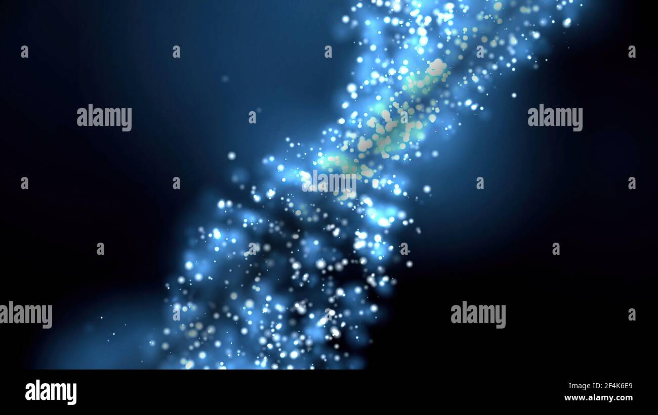 Blue Dust Particles over black Stock Photo - Alamy