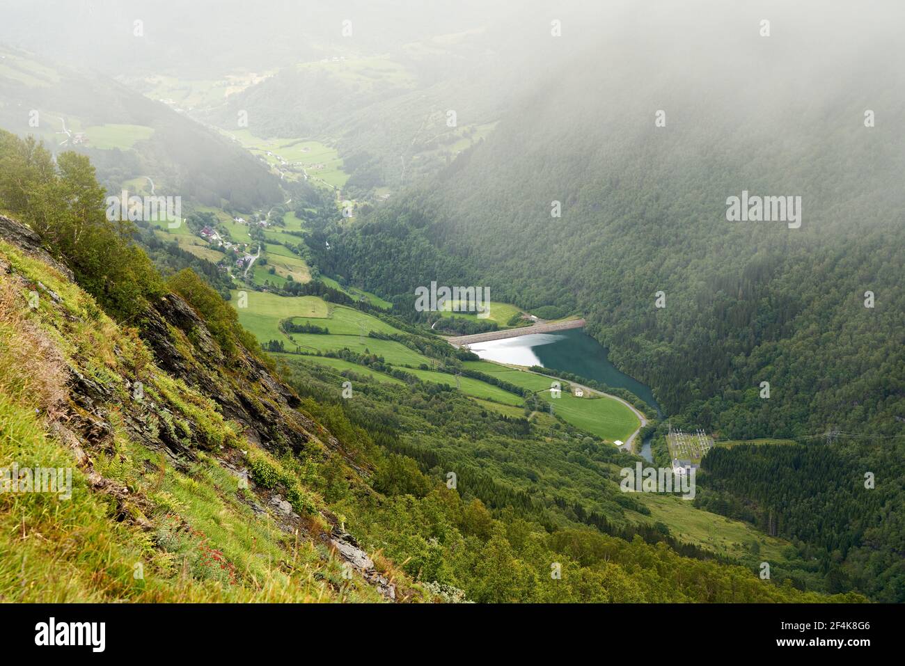 Hydroelectric power plant in a valley in Norway Stock Photo Alamy