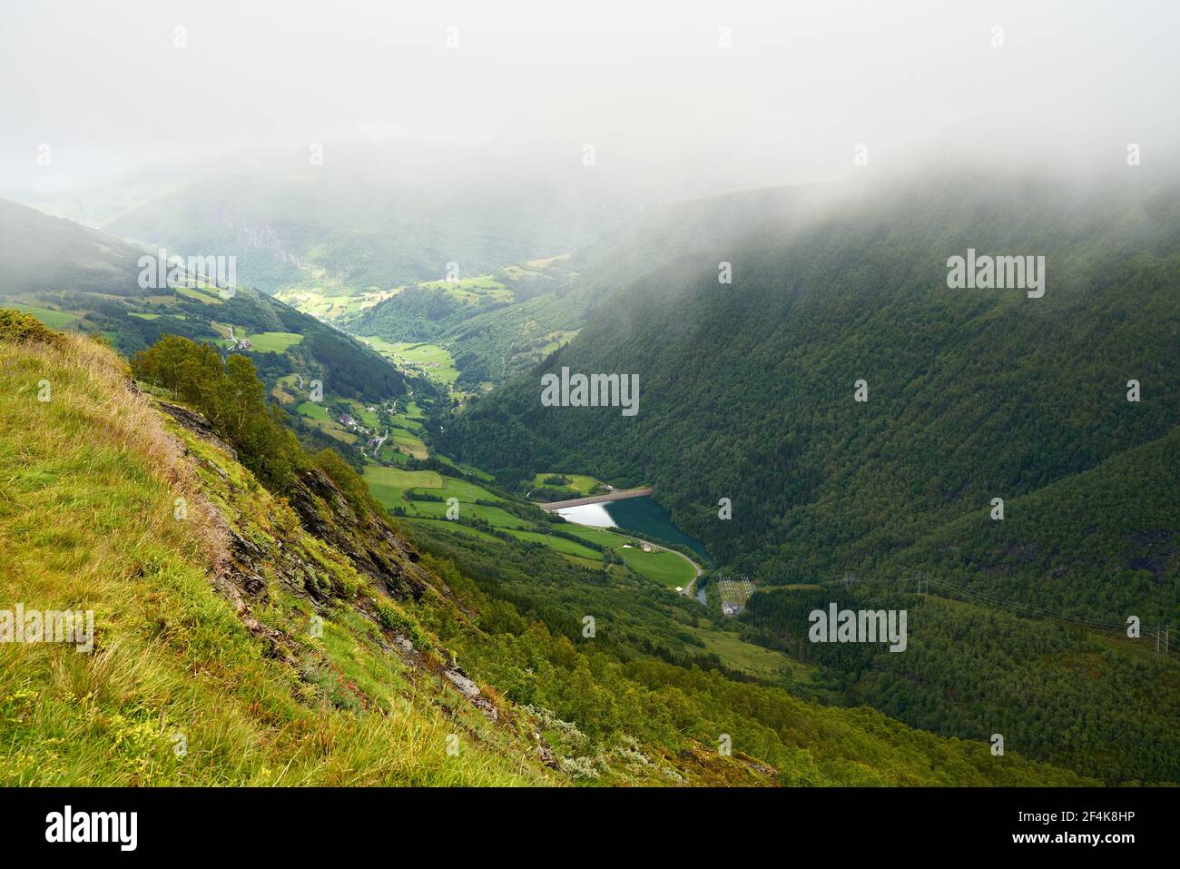 Hydroelectric power plant in a valley in Norway Stock Photo Alamy